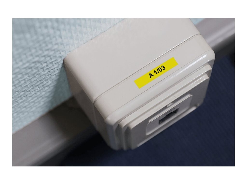 Schriftbandkassette Brother  6mm gelb/schwarz  TZE611