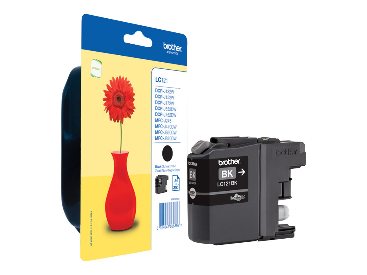 BROTHER LC121BK Tinte schwarz 300Seiten