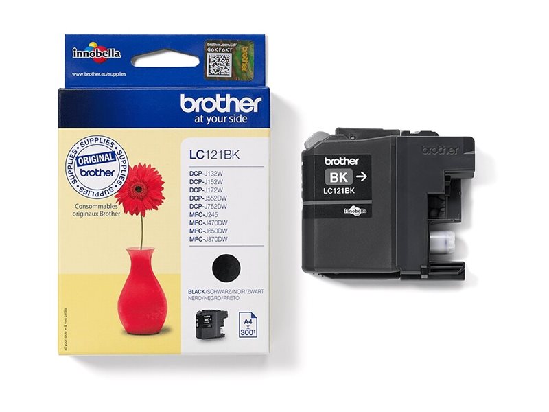 BROTHER LC121BK Tinte schwarz 300Seiten