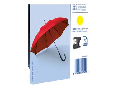 LC-225XLY, BROTHER Tintenpatrone, yellow für ca. 1.200 Seiten, für z.B. BROTHER MFC-J4420DW, J4620DW, J4625DW, J5320DW, J5620DW, J5625DW, J5720DW