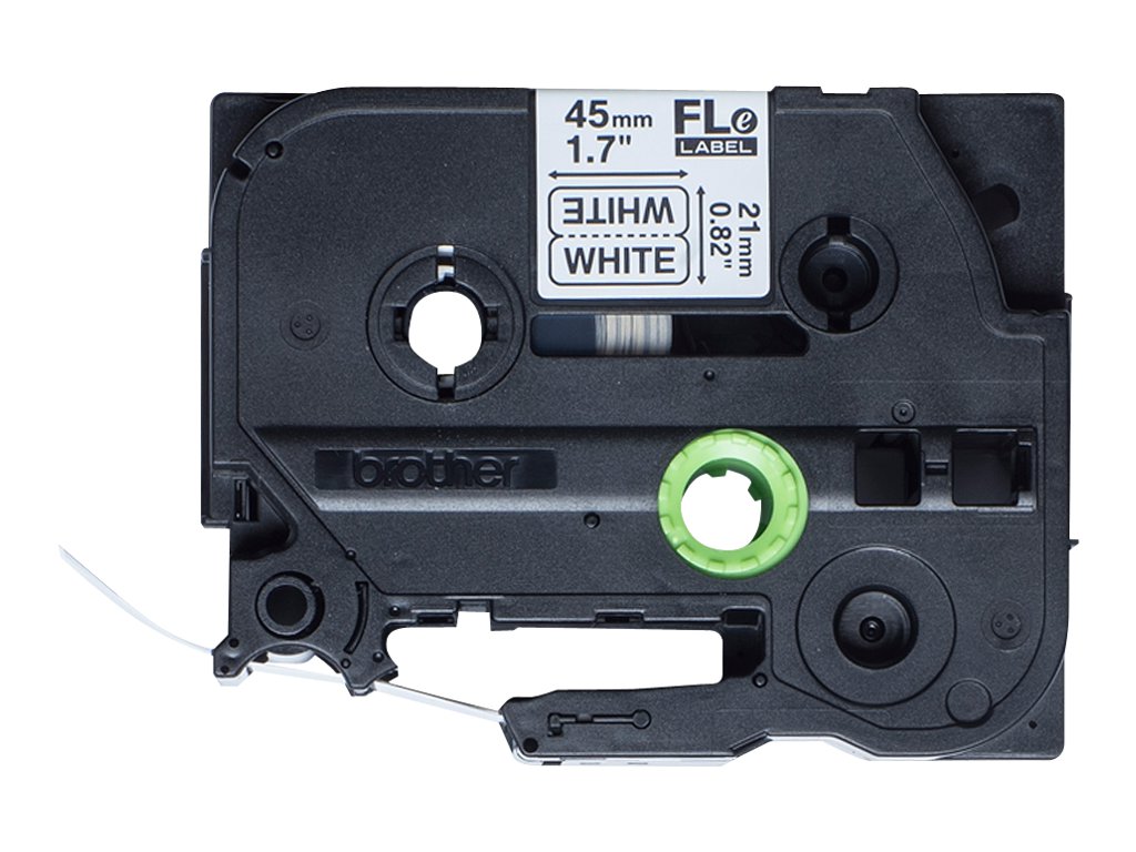 Fle-Einzelfähnchen-Etiketten weiß/schwarz 21x45mm Fle-2511