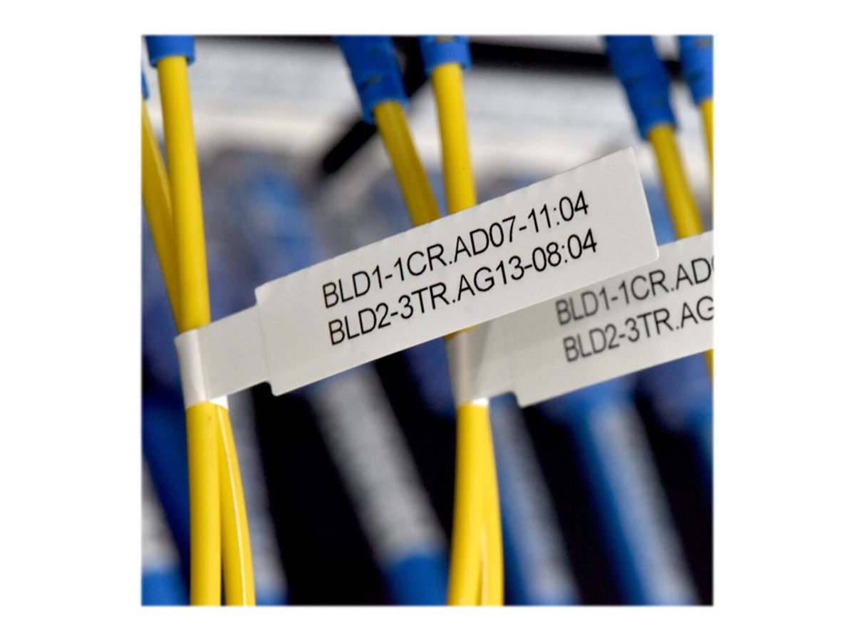 Fle-Einzelfähnchen-Etiketten weiß/schwarz 21x45mm Fle-2511