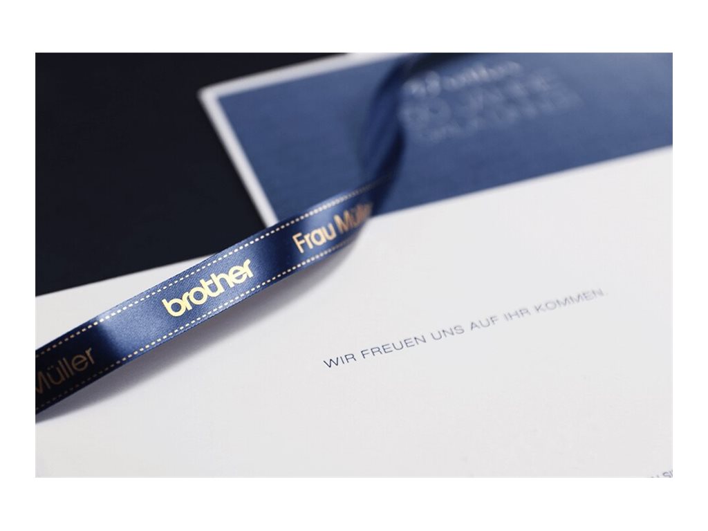BROTHER textile tape gold/navy 12mm/4m