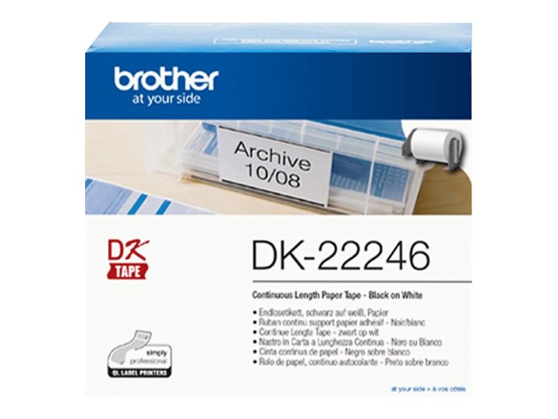 Brother DK-22246 Etiketten erstellendes Band Schwarz auf weiss