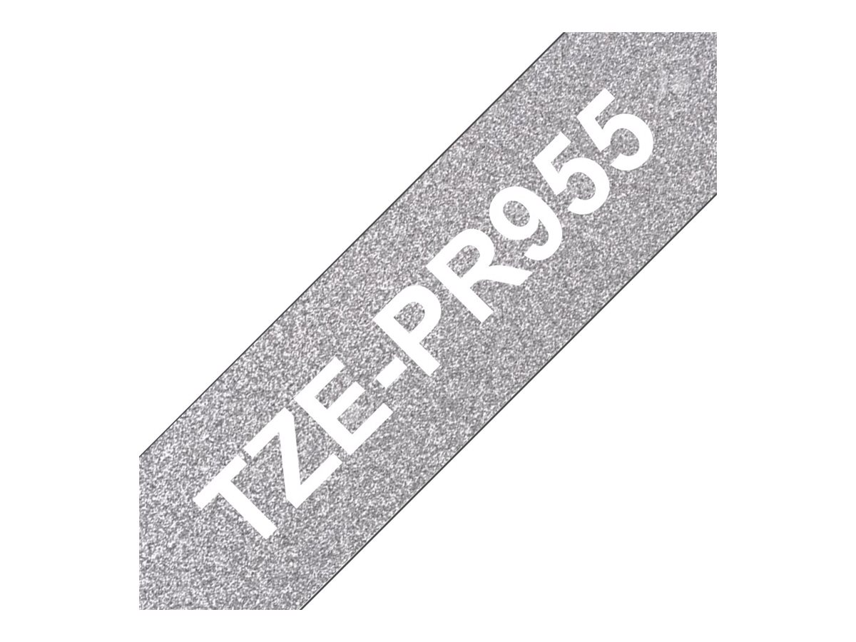 Schriftbandkassette Brother 24mmx8m premium silver/weiß