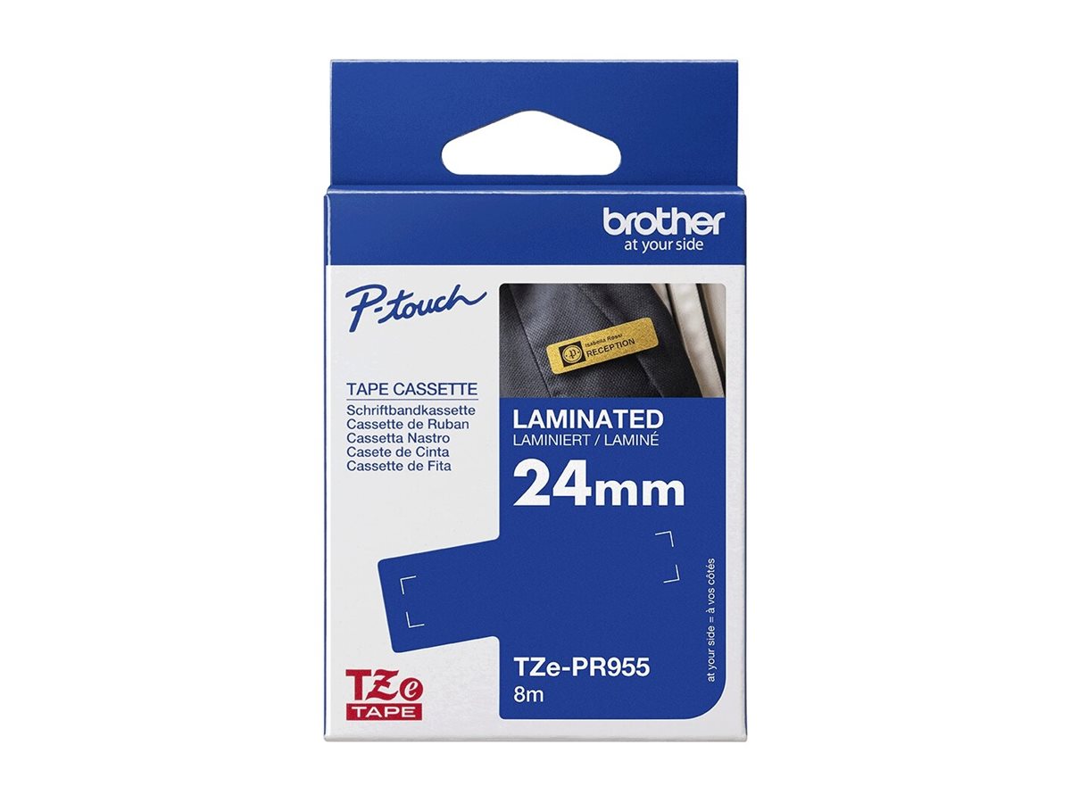 Schriftbandkassette Brother 24mmx8m premium silver/weiß