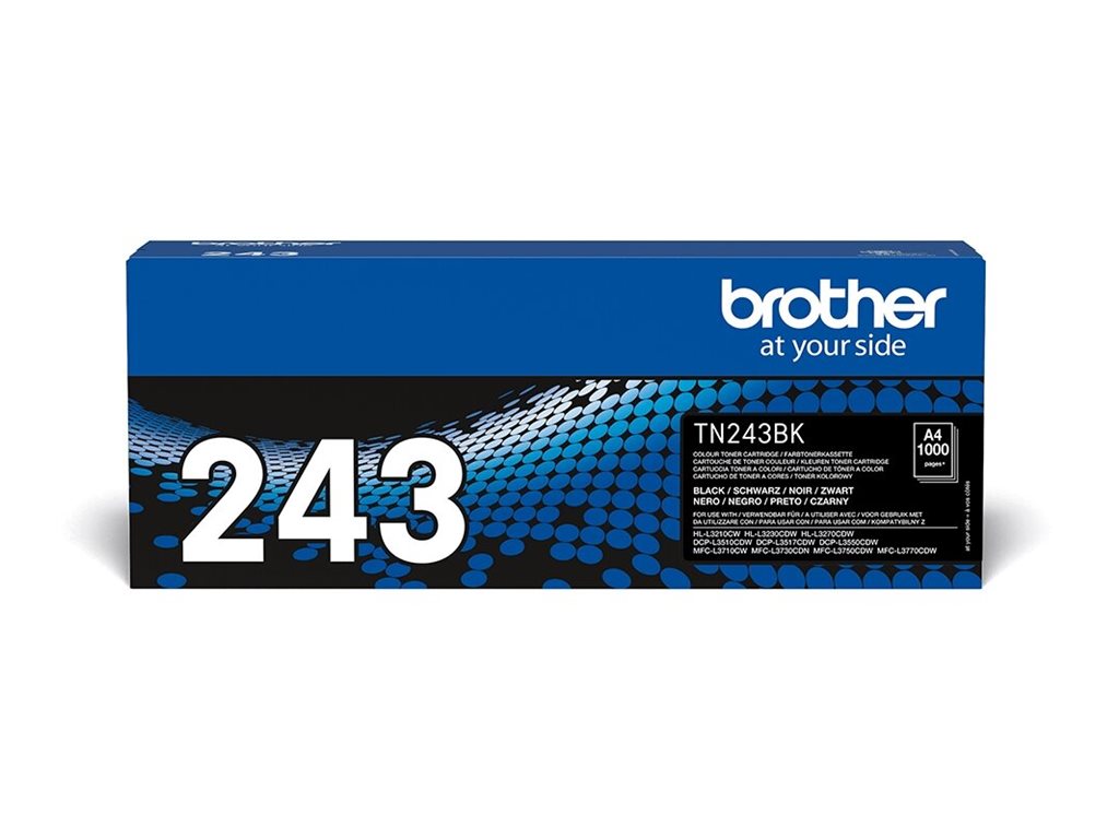 TN243BK, BROTHER Tonercartridge, schwarz ca. 1.000 Seiten für HL-L3270CDW