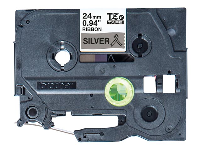 Textilband Brother 24mmx4m silber/schwarz  TZER951