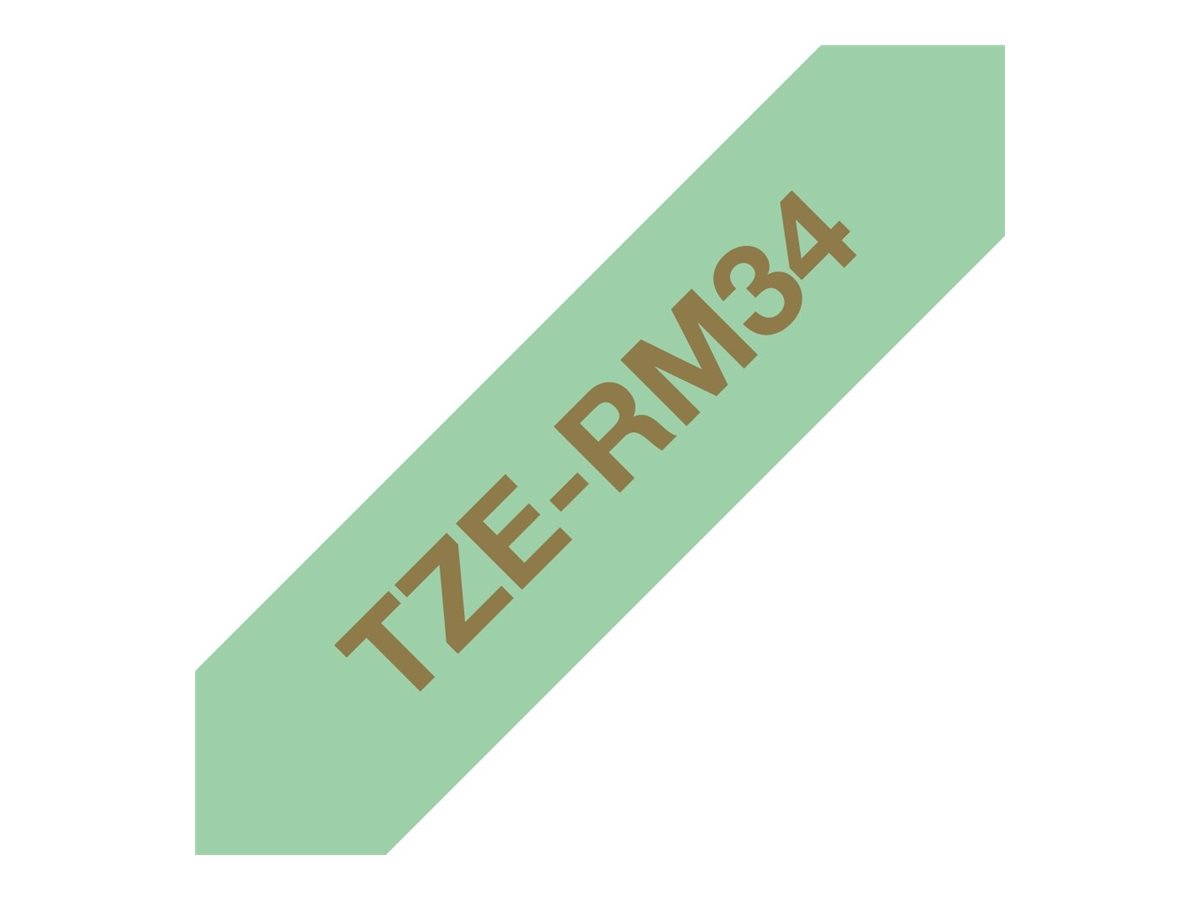 BROTHER P-Touch 12mm mint green/gold