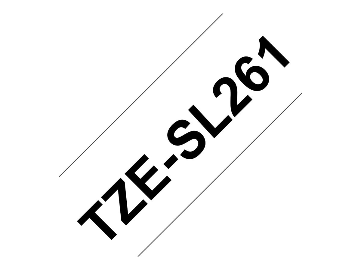 Brother TZE-SL261 Etiketten erstellendes Band Schwarz auf weiss
