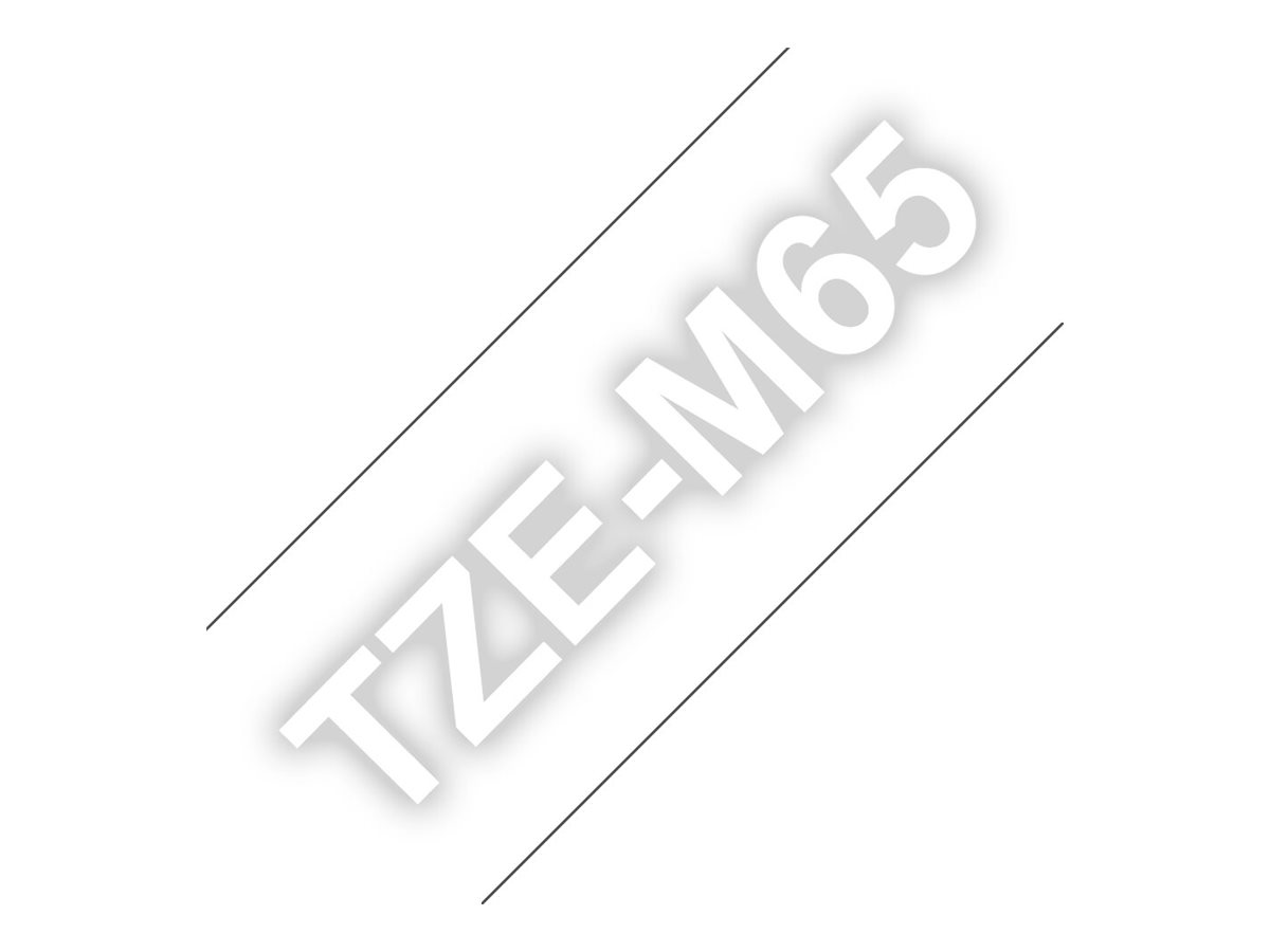 Schriftbandkassette Brother 36mmx8m farblos matt/weiß TZEM65