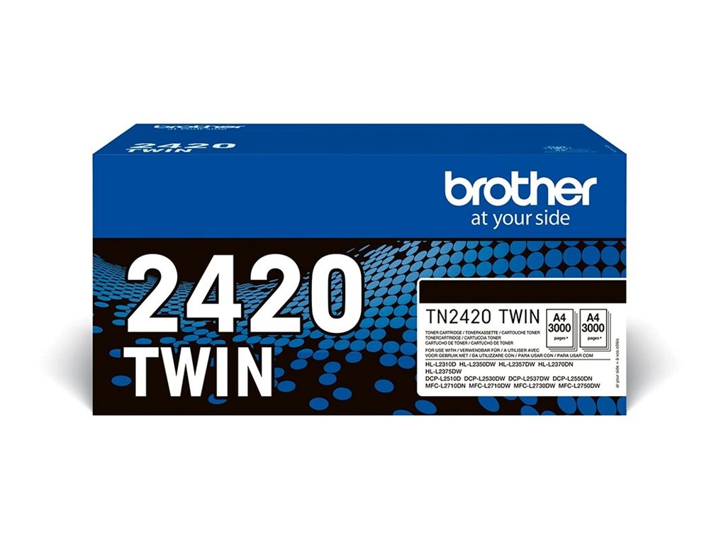 Brother Toner TN-2420TWIN Schwarz 2er Pack bis zu je 3.000 Seiten nach ISO 19752