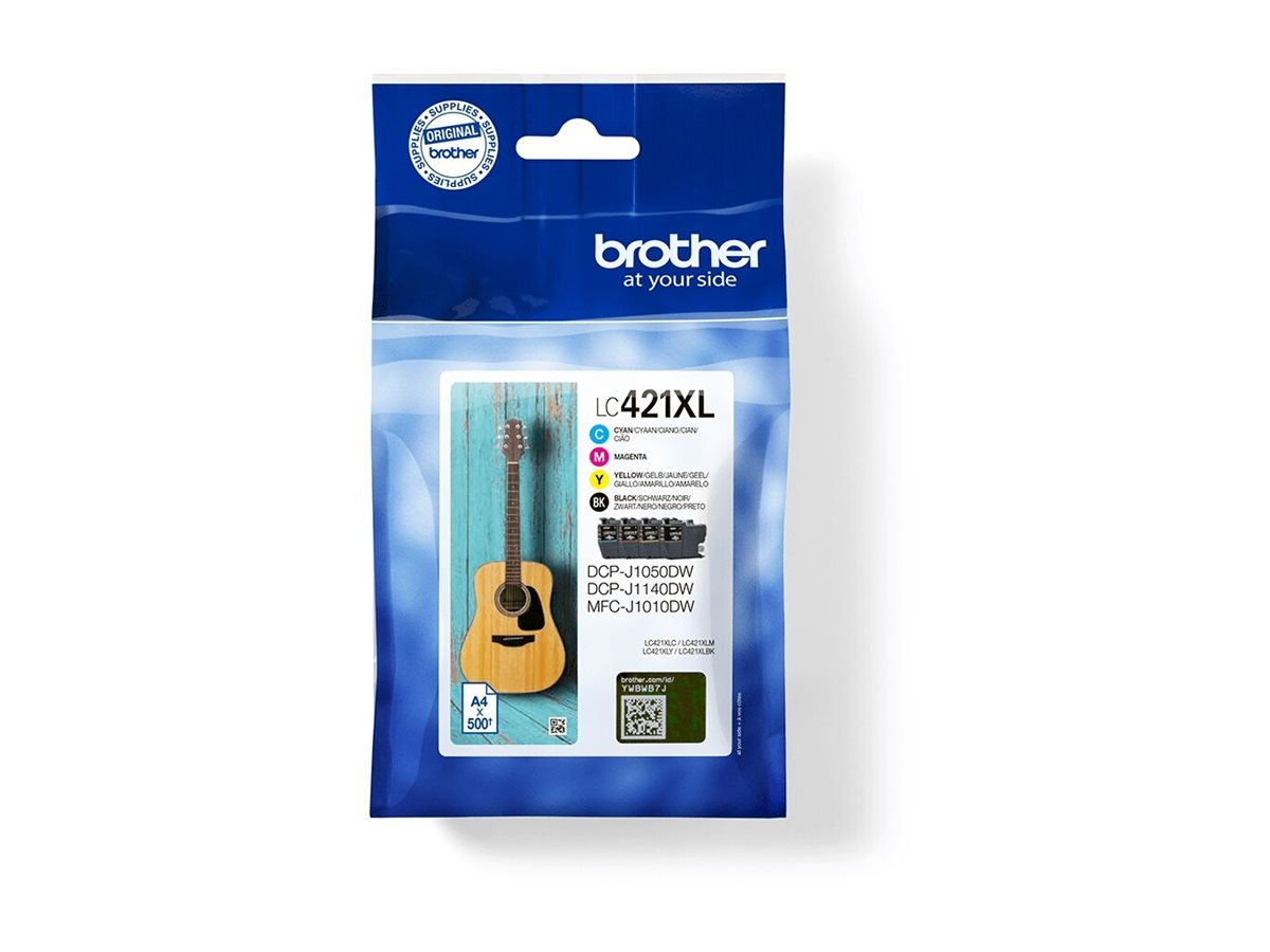 Brother LC-421XLVAL PagePack 4 Stück(e) Original Hohe (XL-) Ausbeute Schwarz, Cyan, Magenta, Gelb