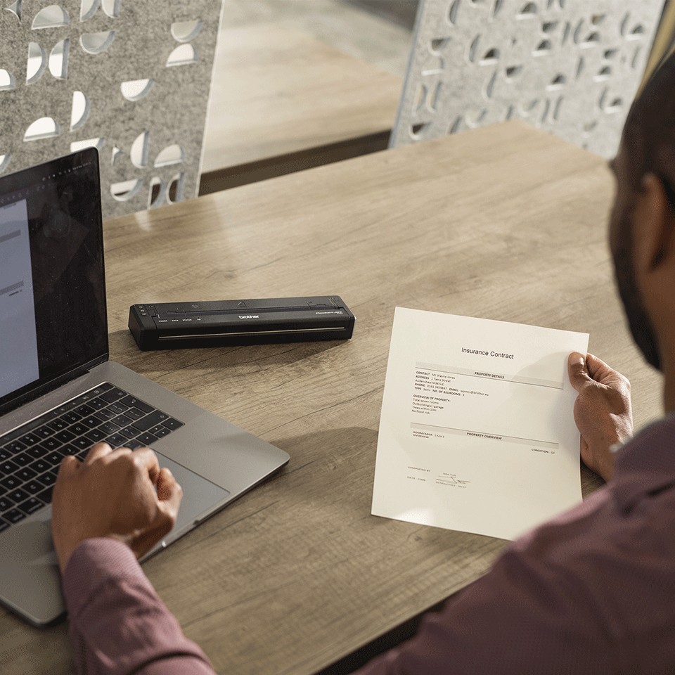 Brother PJ-822 Mobiler Thermodirekt A4 Dokumentendrucker