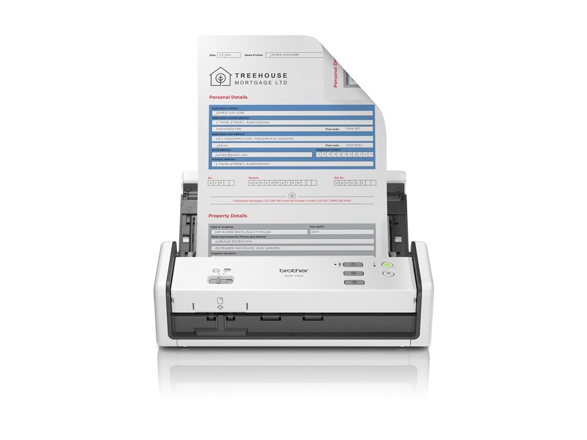 Brother ADS-1300 ADF-Scanner 1200 x 1200 DPI A4 Weiß