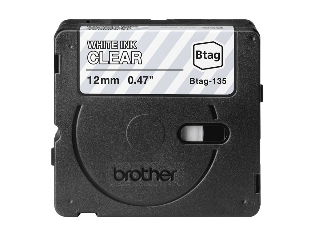 BROTHER 12MM BTAG135 Tape White