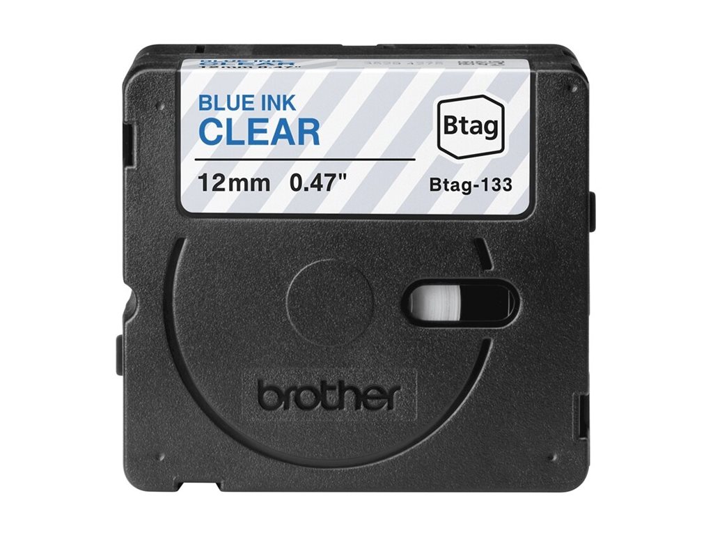BROTHER 12MM Blue on Transparent BTAG133