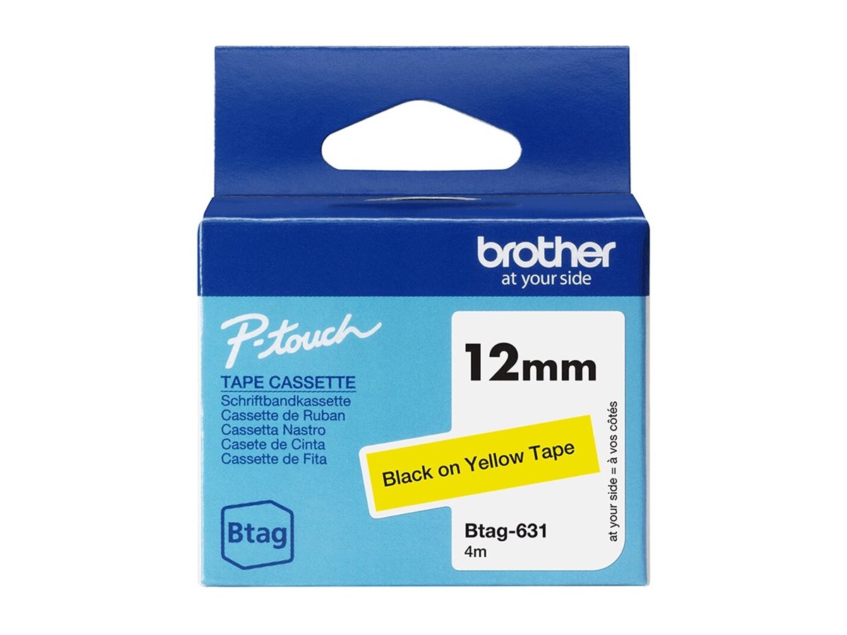 BROTHER 12MM BTAG631 Ribbon Black