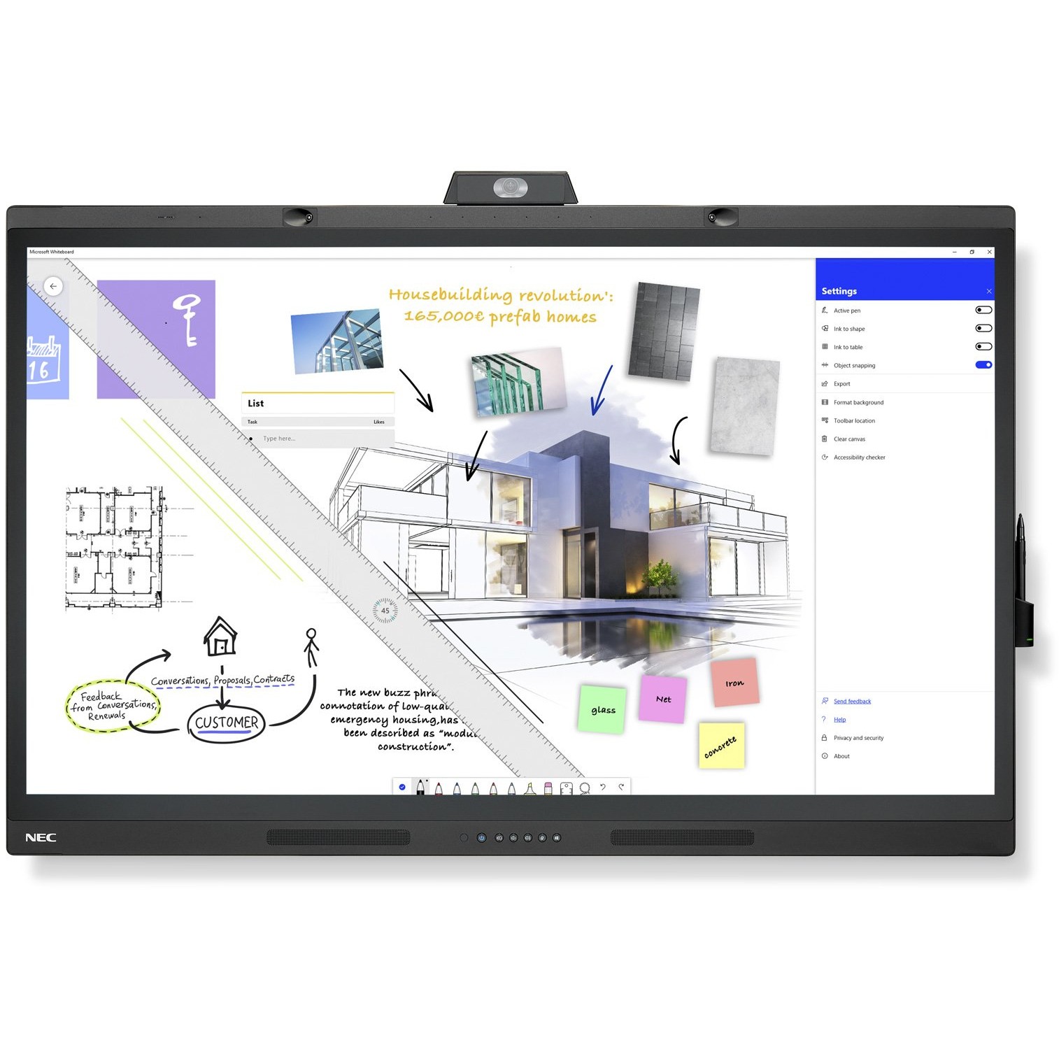NEC WD551 interactive whiteboard