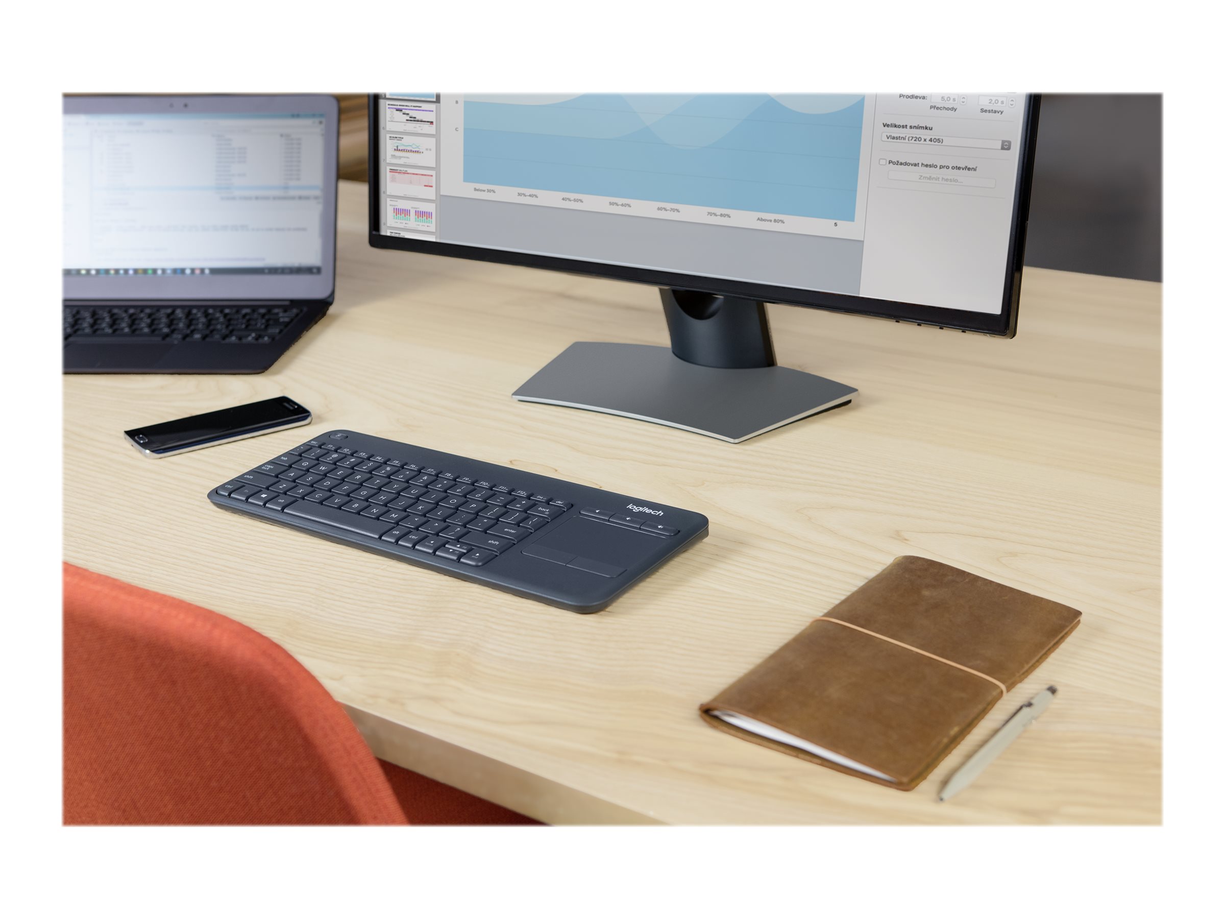 Logitech Wireless Keyboard K400 Plus black retail