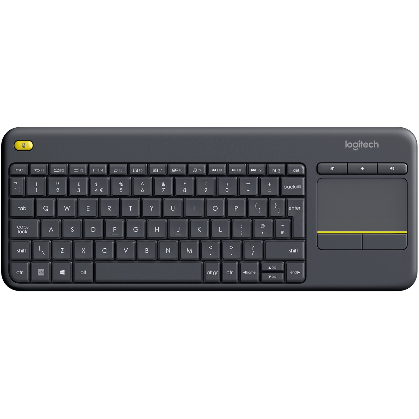 LGN Logitech K400 Plus Wireless Keyboard Dark Grey US Layout