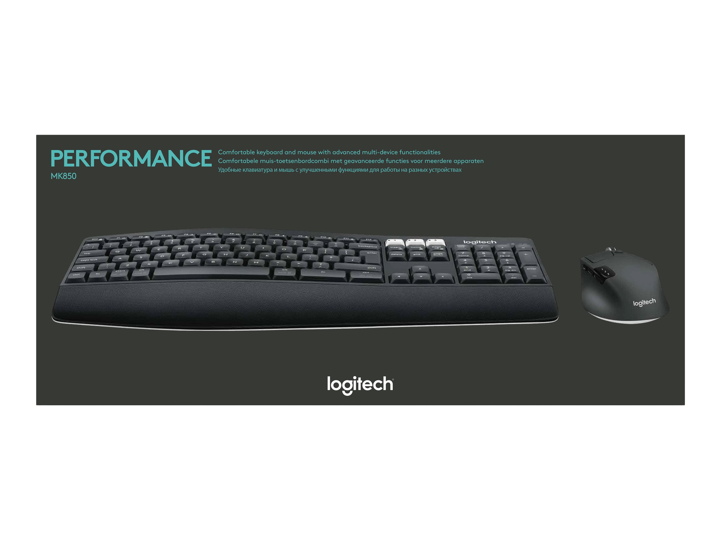 Logitech Wireless Keyboard+Mouse MK850 black retail