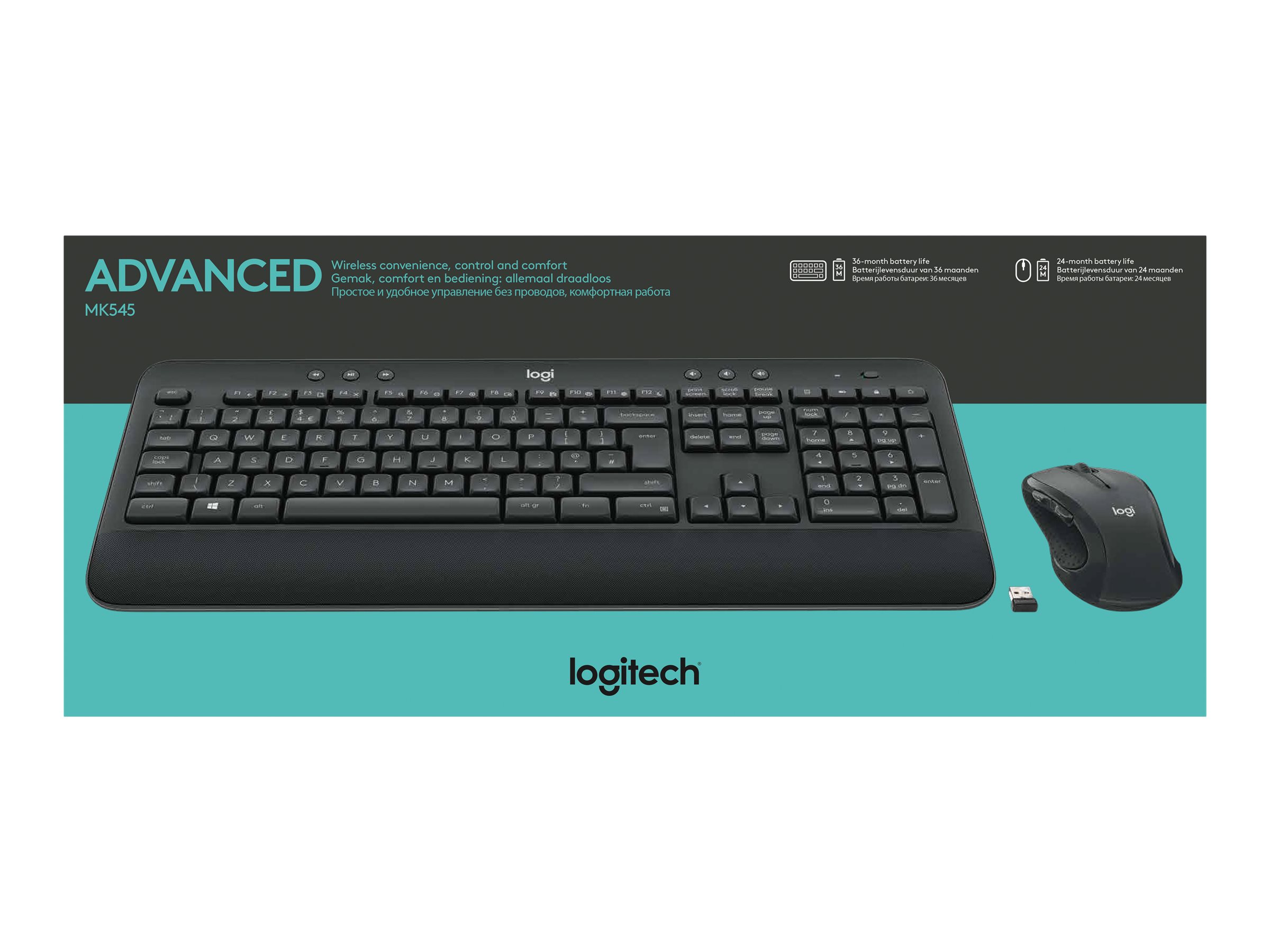 Logitech Wireless Keyboard+Mouse MK545 black retail