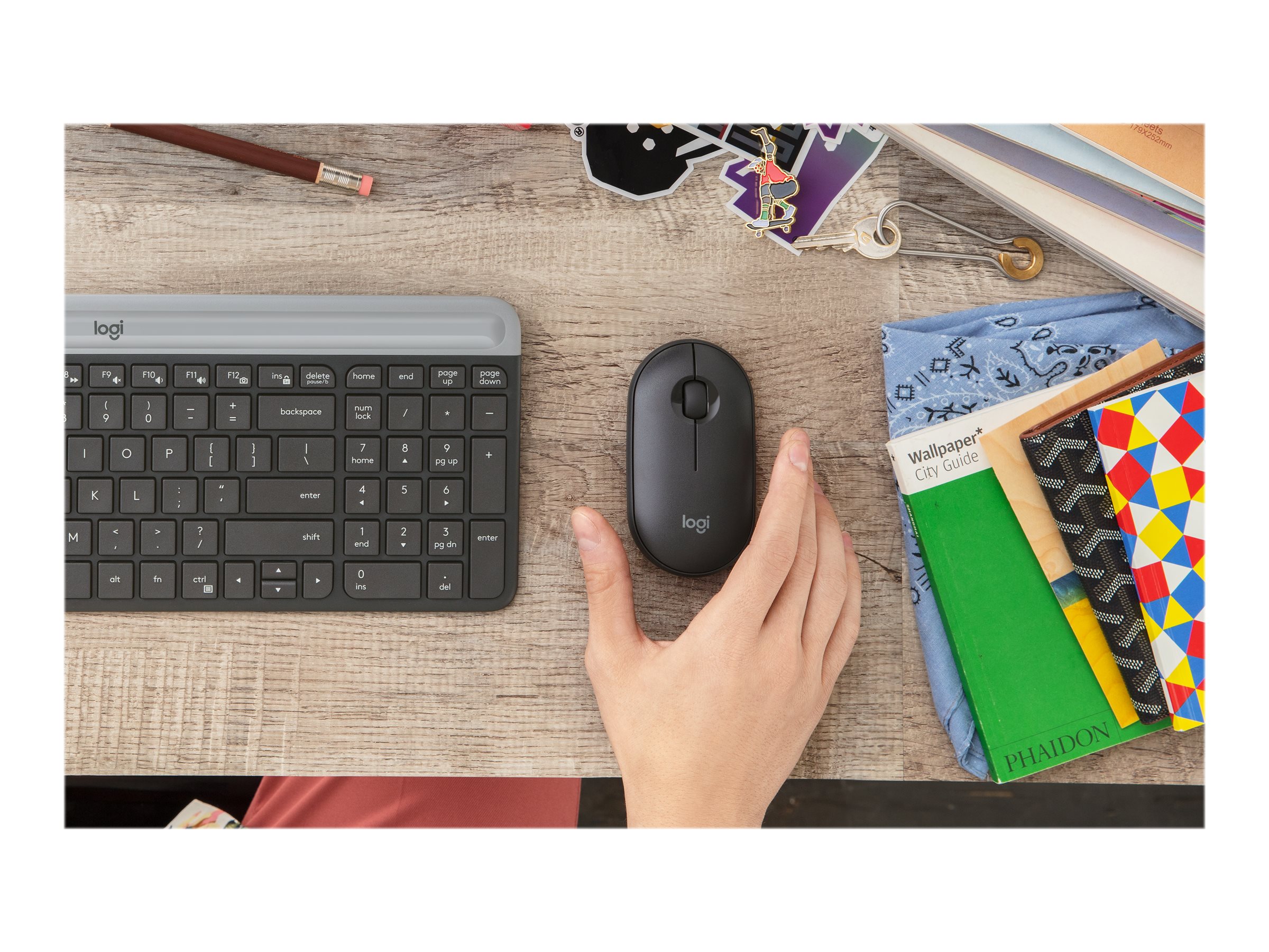 LOGI Pebble M350 Wireless Mouse GRAPHITE
