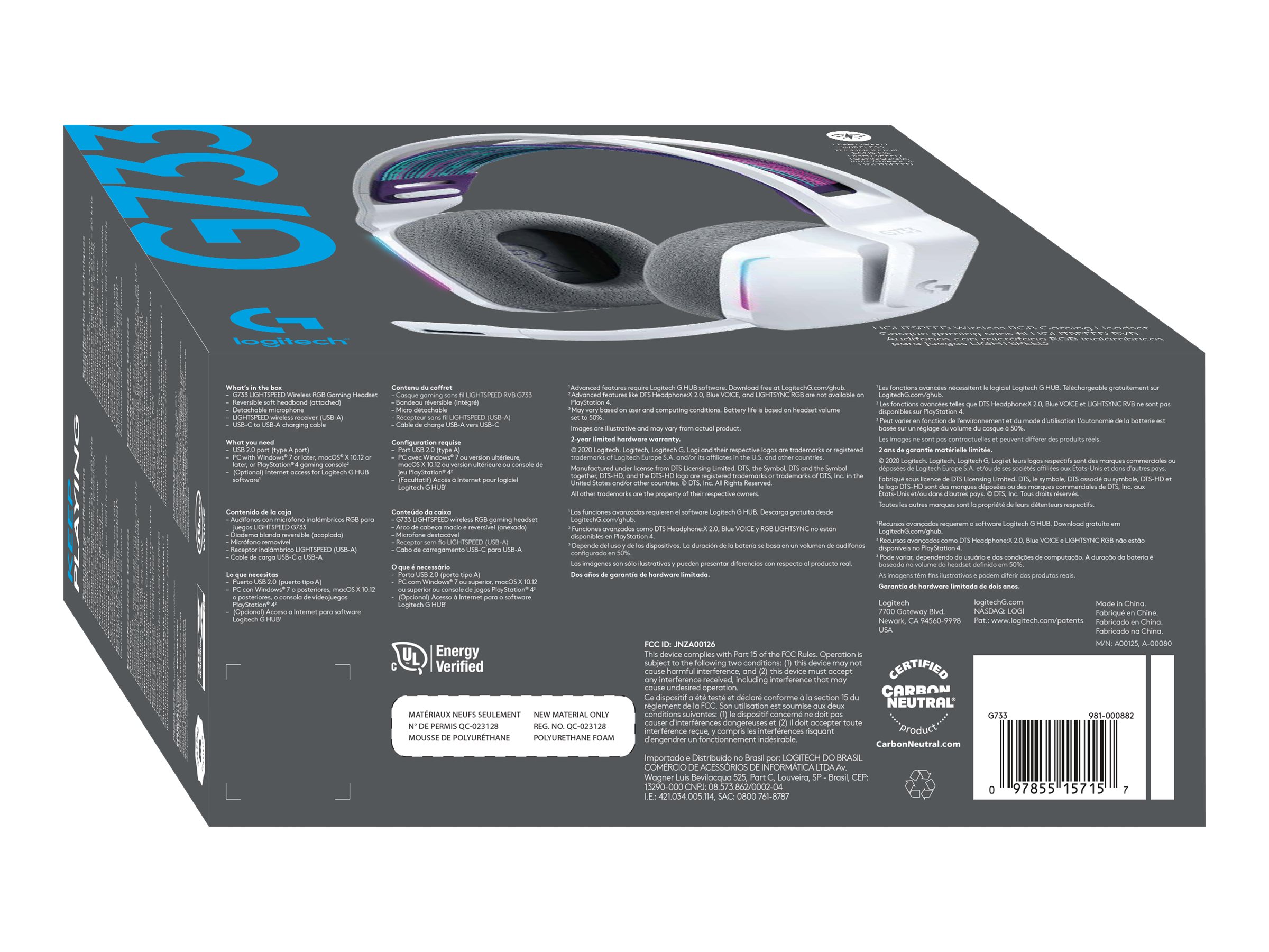 LOGI G733 Wireless LightSpeed RGB