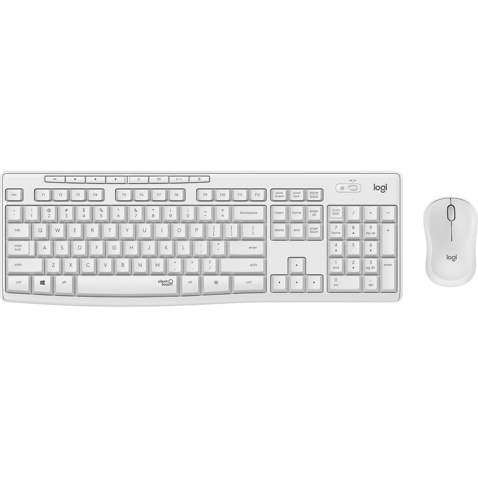 LOGI MK295 Silent Wireless Combo - White