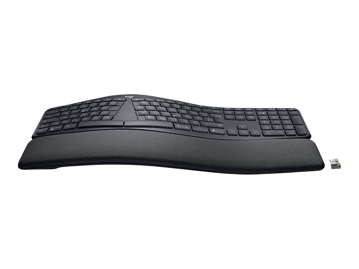 Logitech ERGO K860 for Business Tastatur Büro Bluetooth Deutsch Graphit