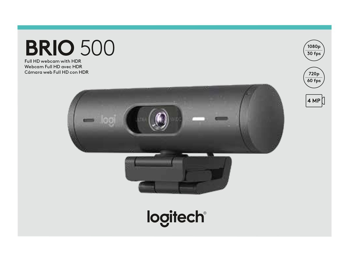Logitech HD-Webcam BRIO 500 graphite