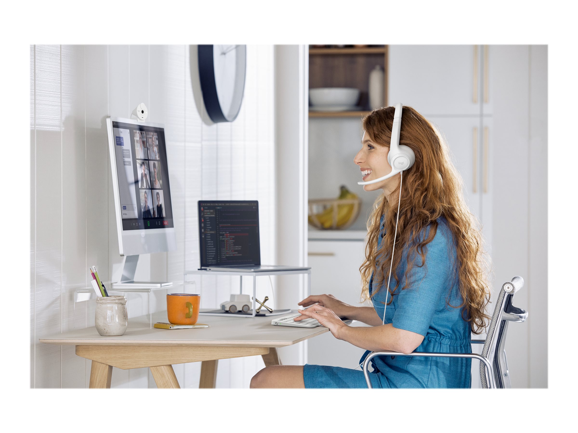 LOGI H390 USB Computer Headset - WHITE
