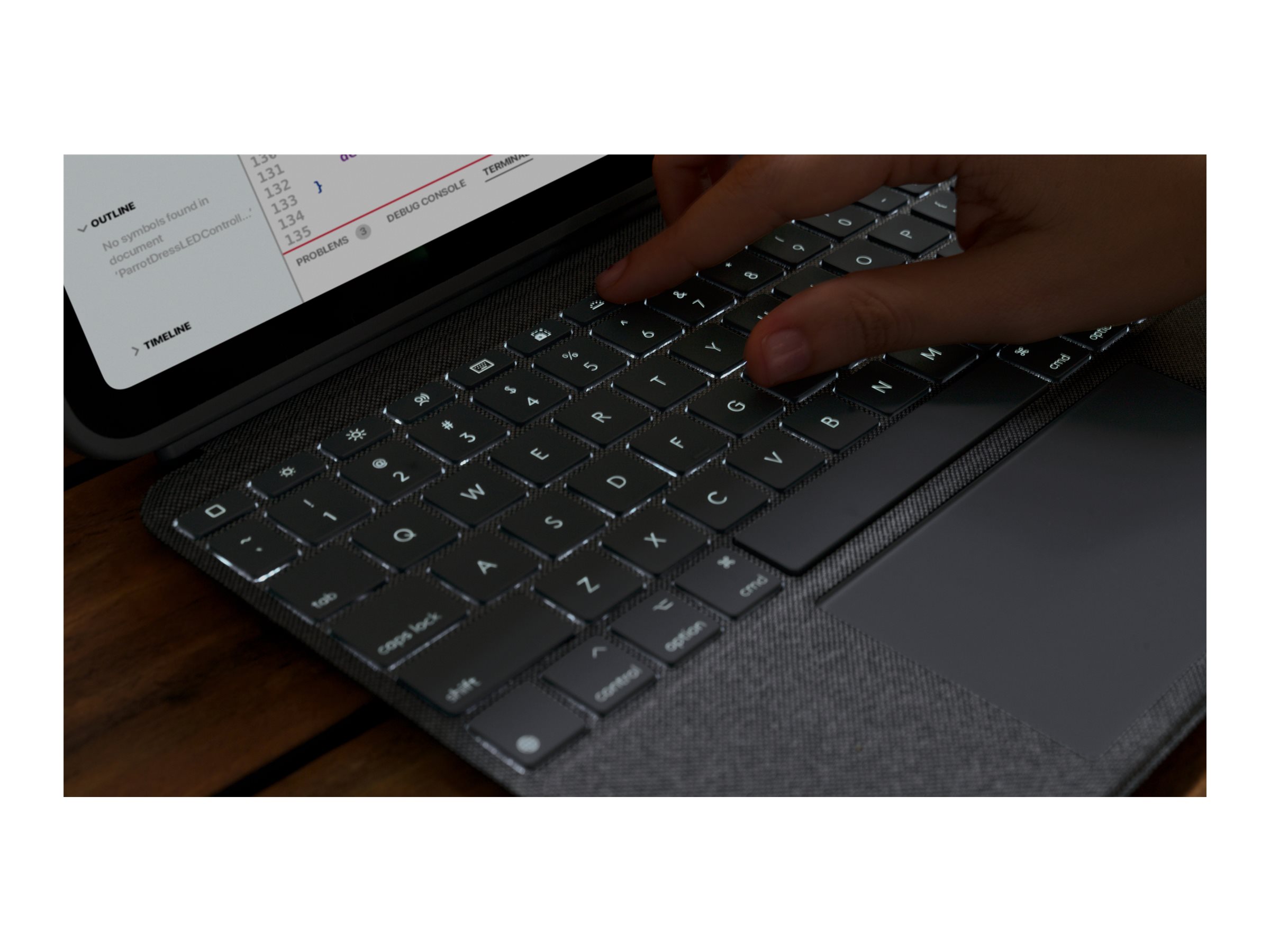 Logitech Combo Touch - Tastatur und Foliohlle - mit Trackpad - QWERTY - Italienisch - Oxford Gray - fr Apple 10.9-inch iPad (10. Generation)