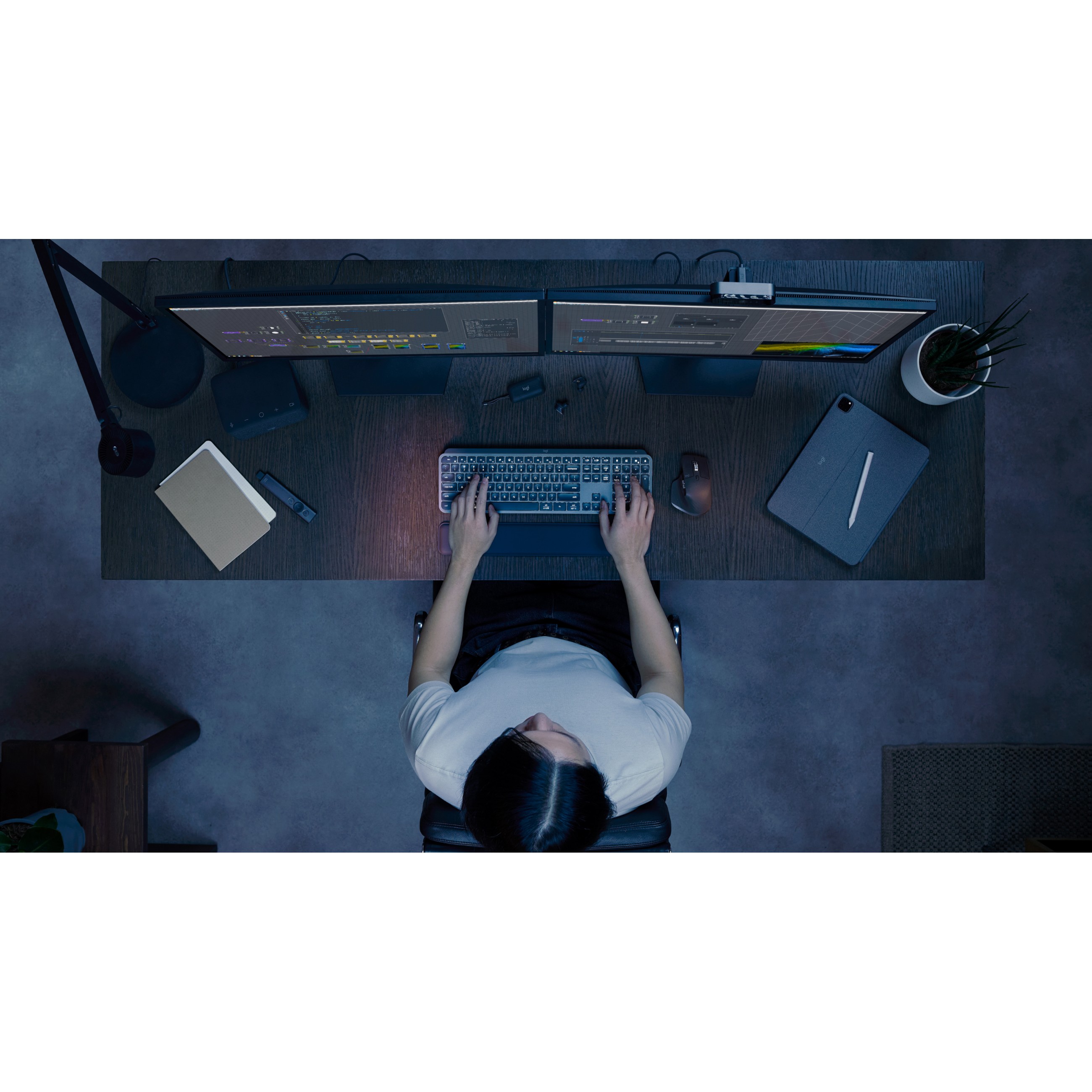 Logitech MX Keys S Tastatur Universal RF Wireless + Bluetooth QWERTY US International Graphit