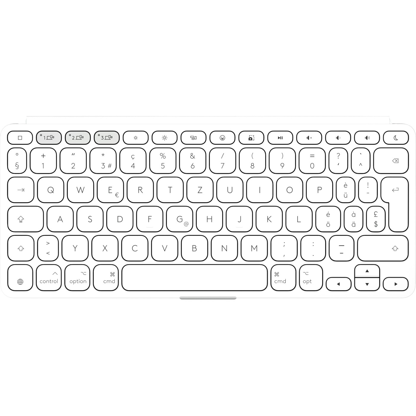 LOGI Keys-To-Go 2 Pale Grey (DE)