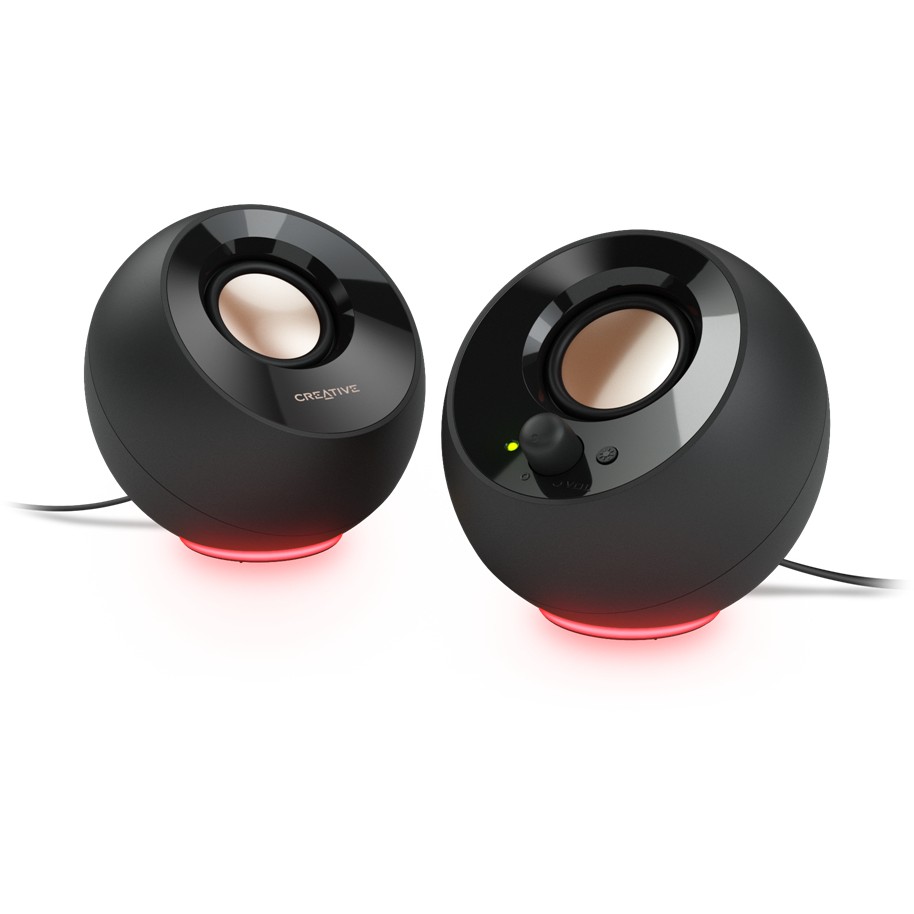 Creative Lautsprecher Pebble SE RGB Stereo, schwarz