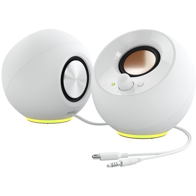 Creative Lautsprecher Pebble SE RGB Stereo, weiß