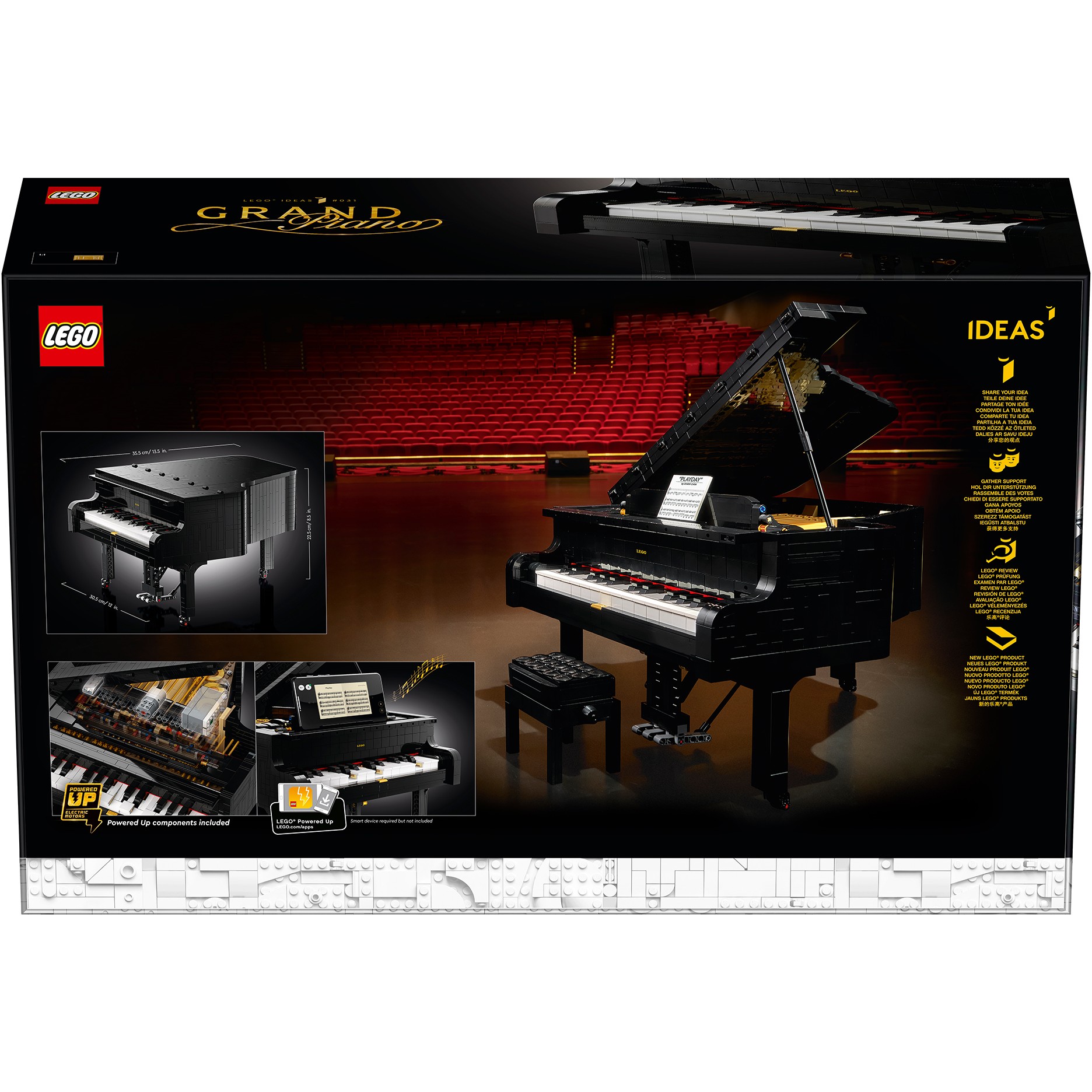 LEGO Ideas Grand Piano Model Set for Adults