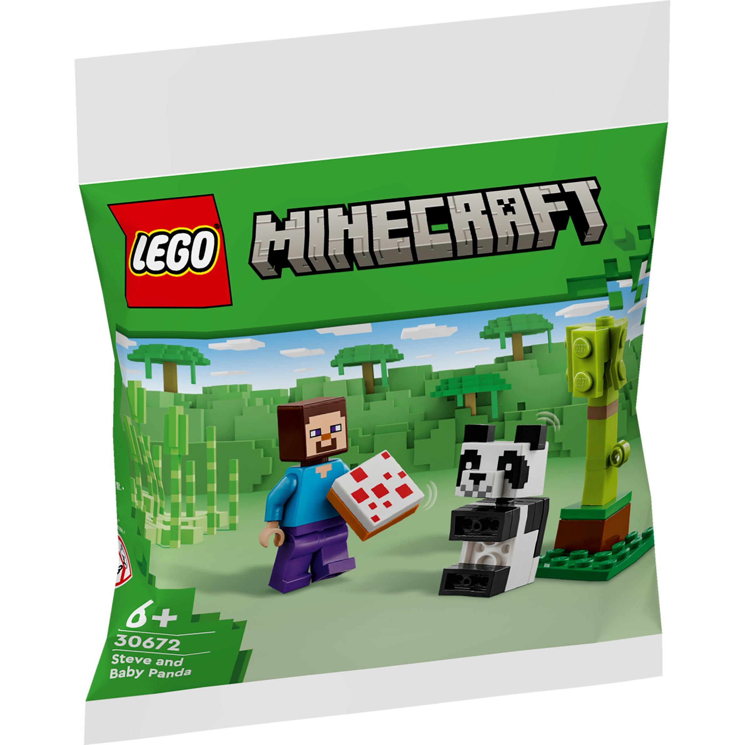 LEGO Minecraft Steve and Baby Panda