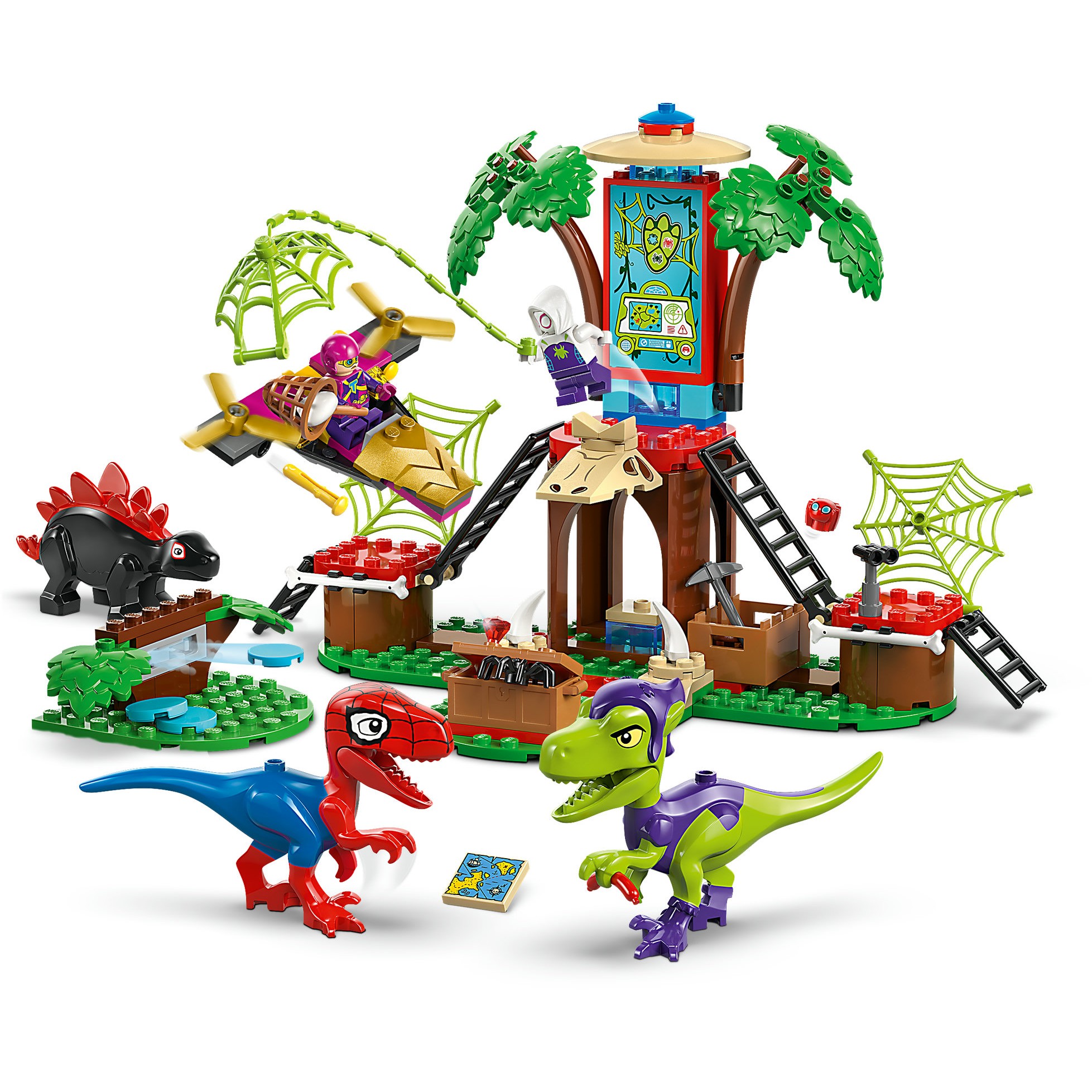 LEGO Spidey and Gobby's Raptor Battle at Tree House HQ