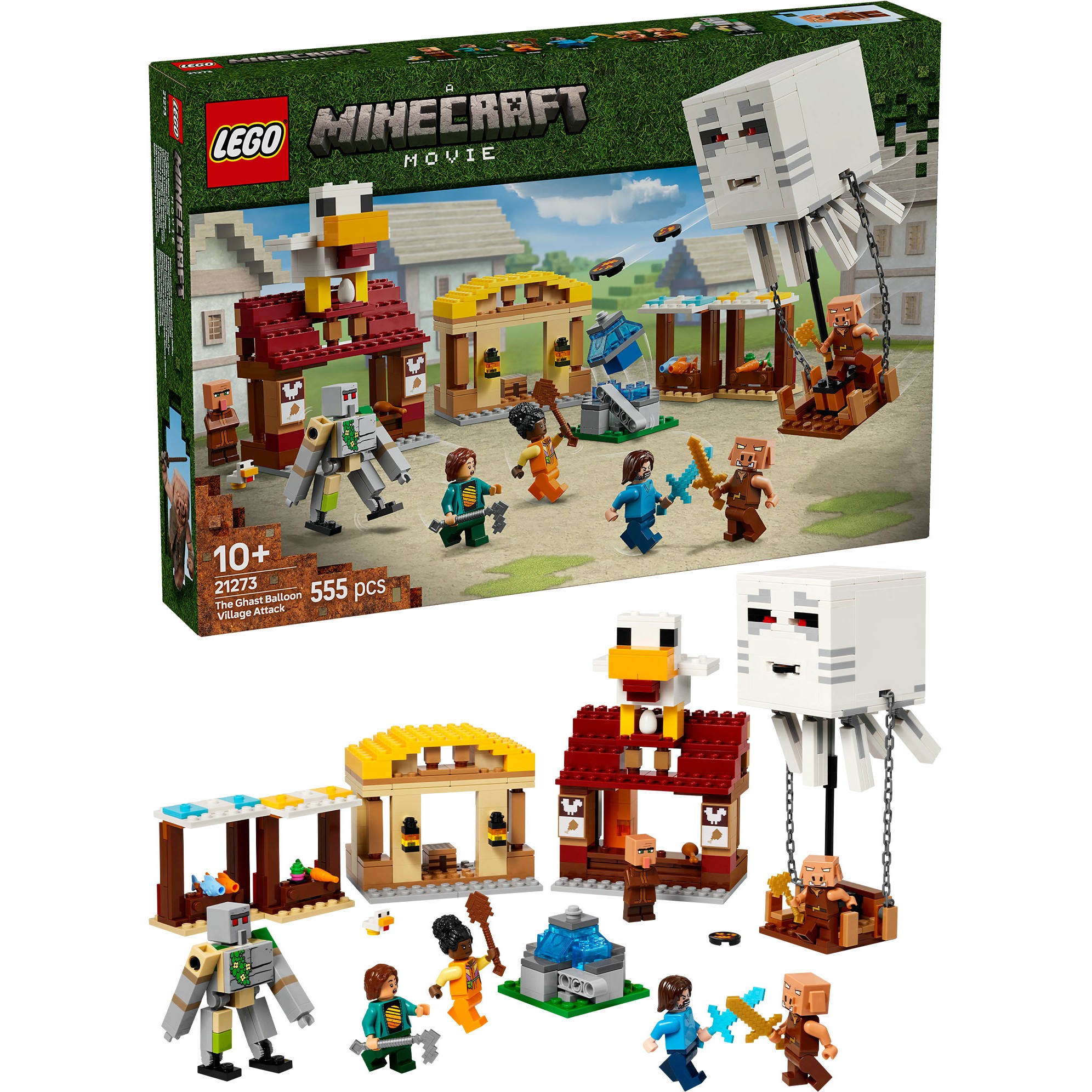 LEGO Minecraft The Ghast Balloon Village Attack