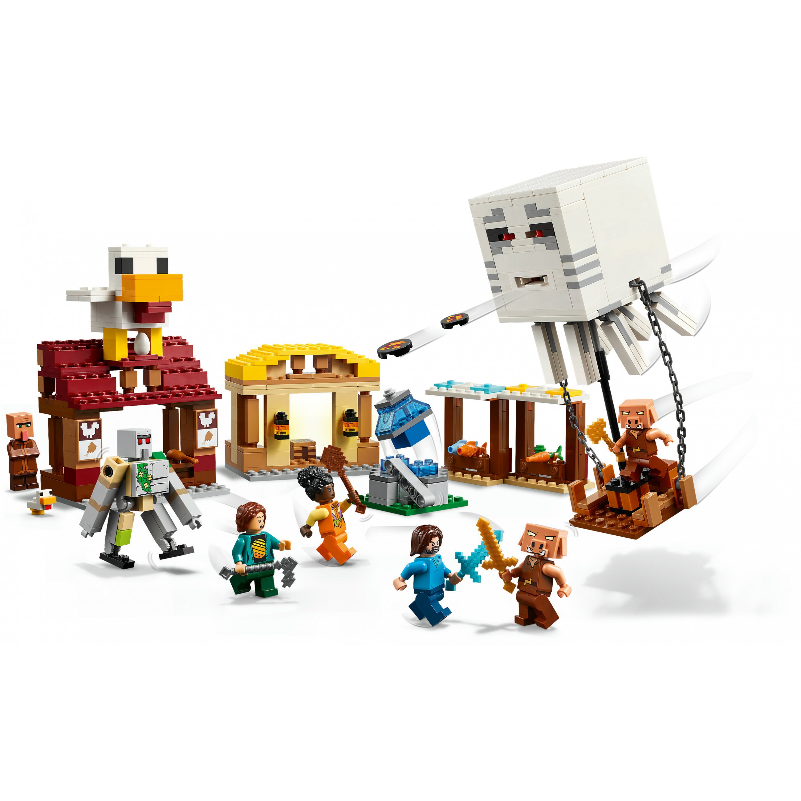 LEGO Minecraft The Ghast Balloon Village Attack