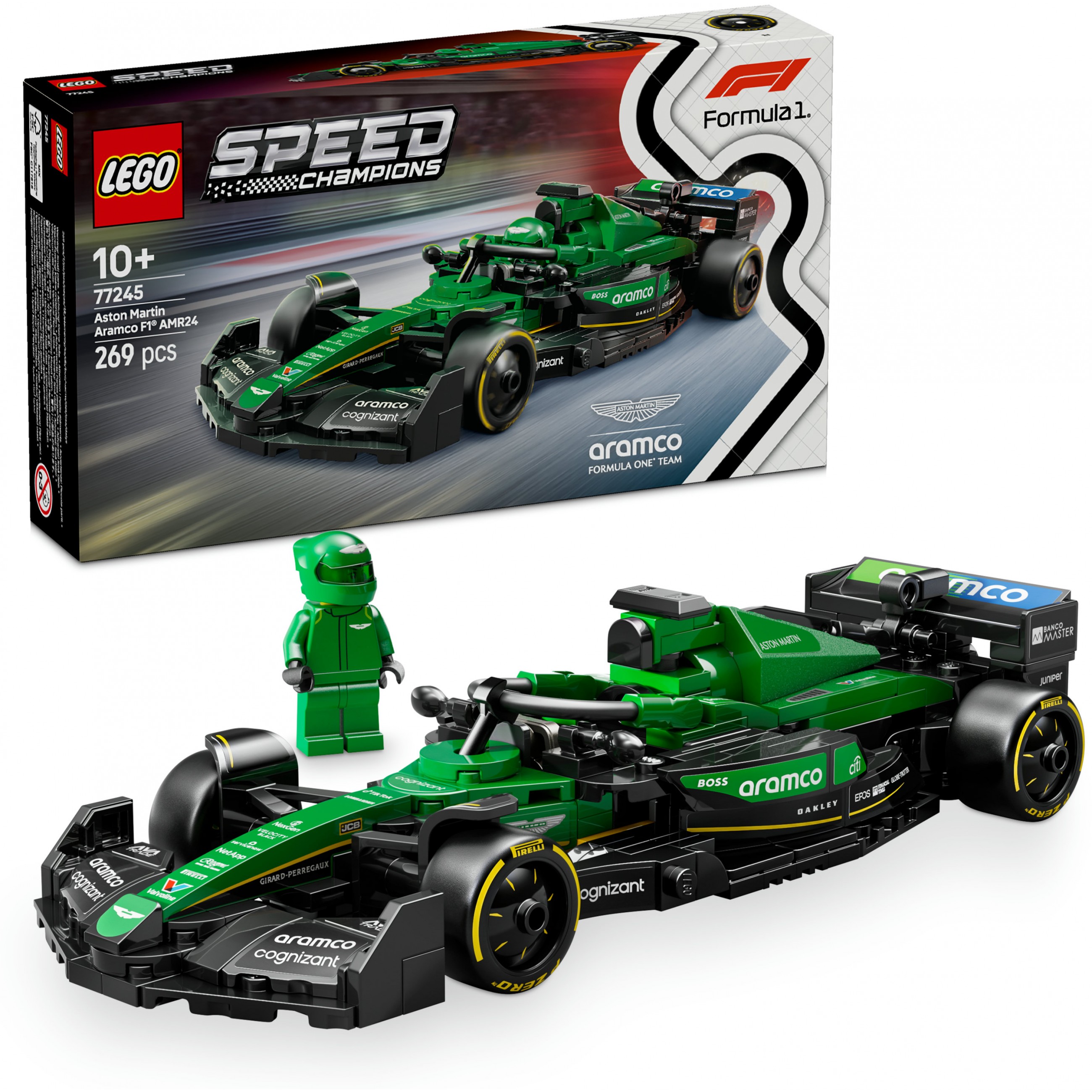LEGO Speed Champions Aston Martin Aramco F1 AMR24 Race Car