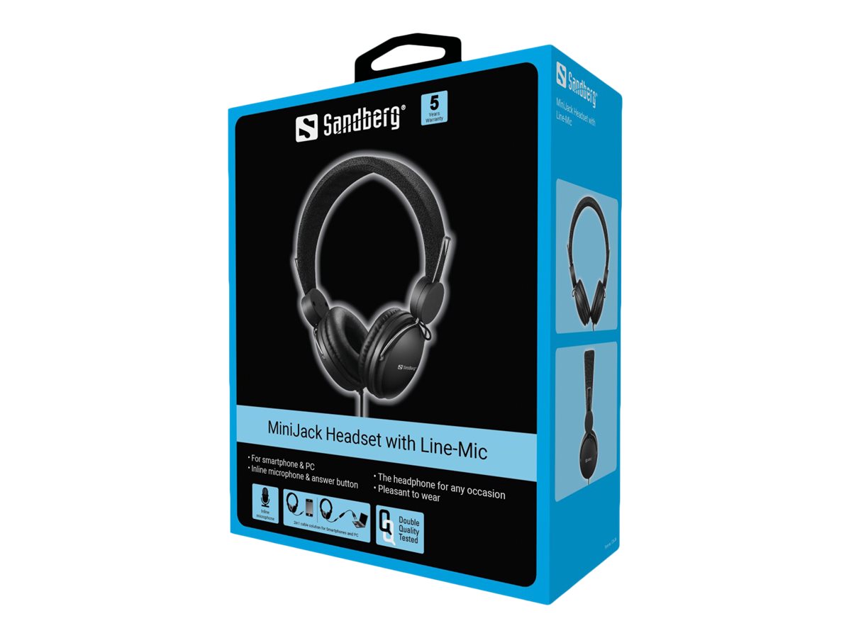 SANDBERG MiniJack Headset with Line-Mic