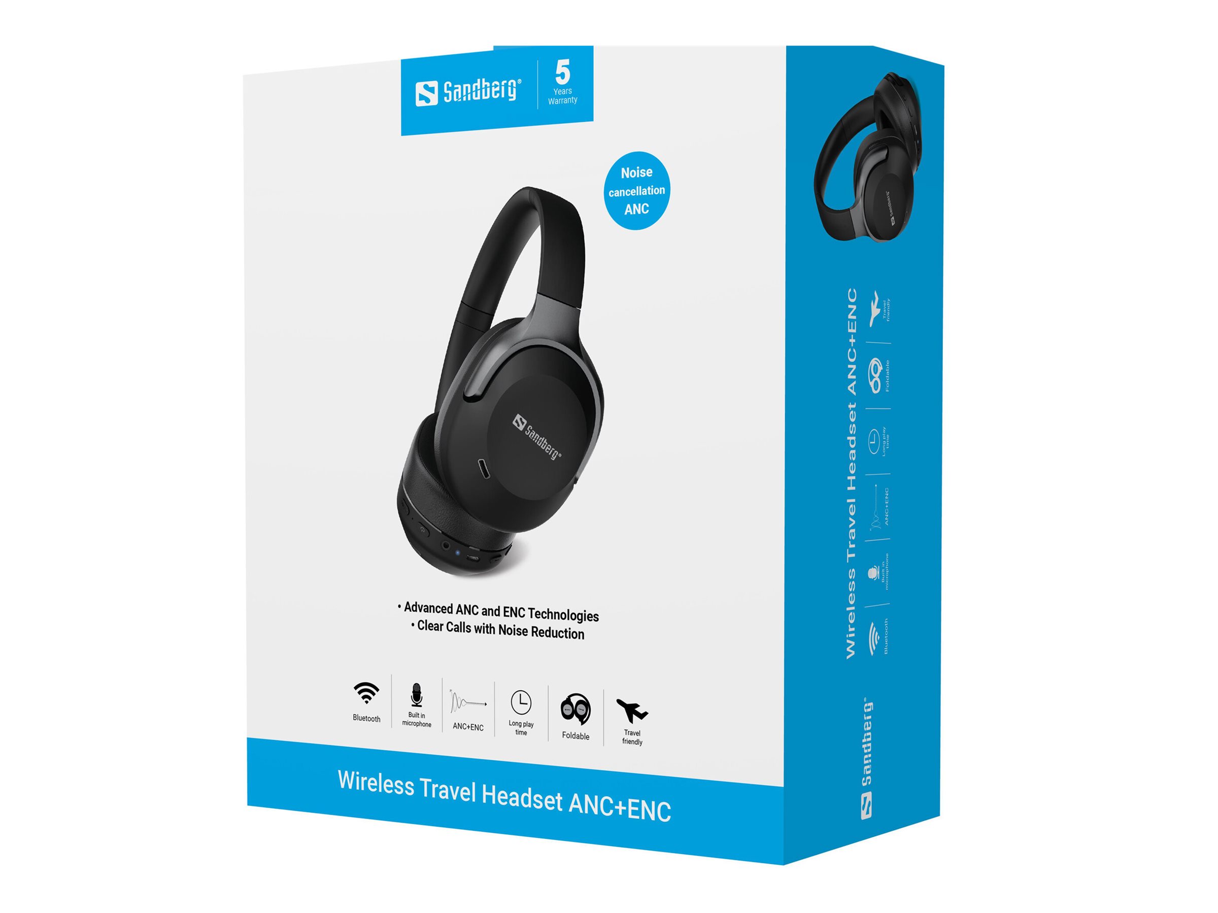 SANDBERG Wireless Travel Headset ANC