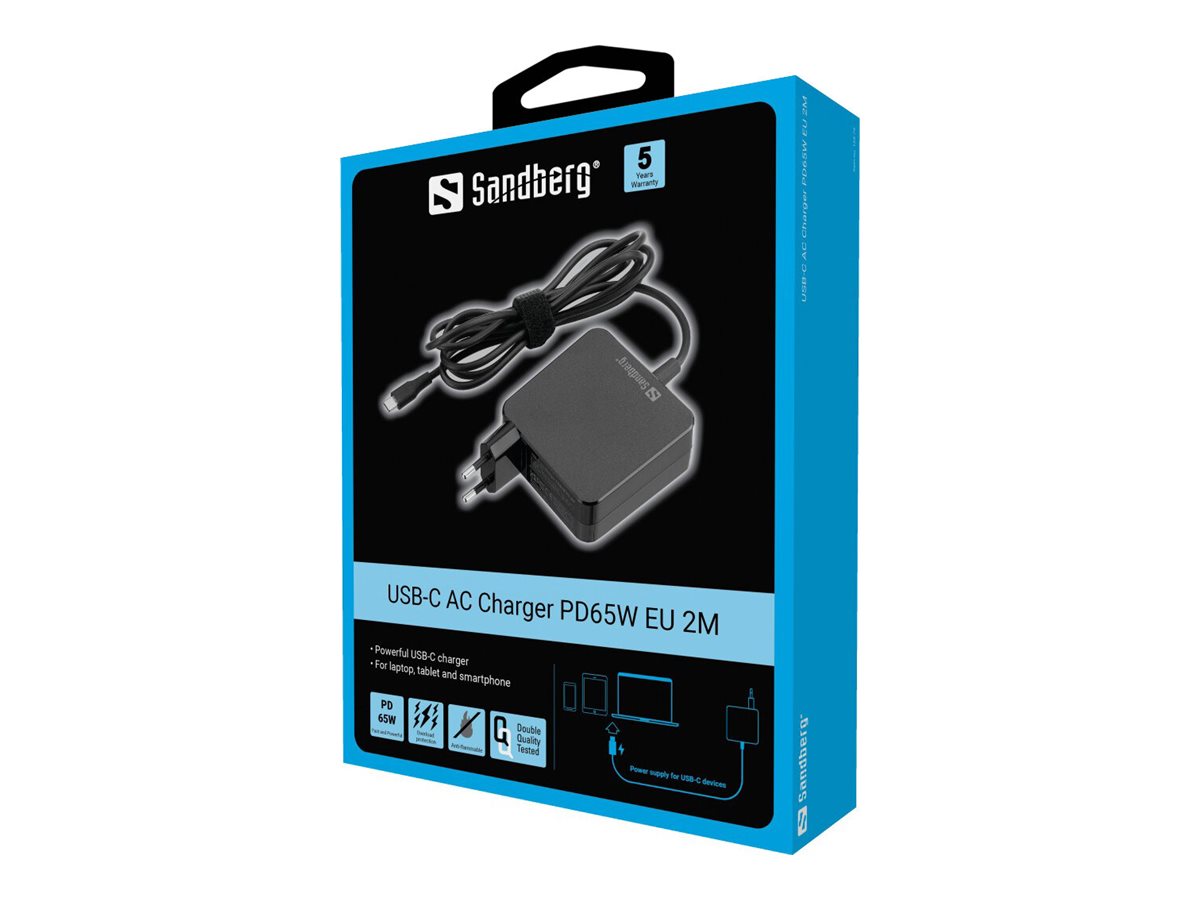 SANDBERG USB-C AC Charger PD65W EU 2M