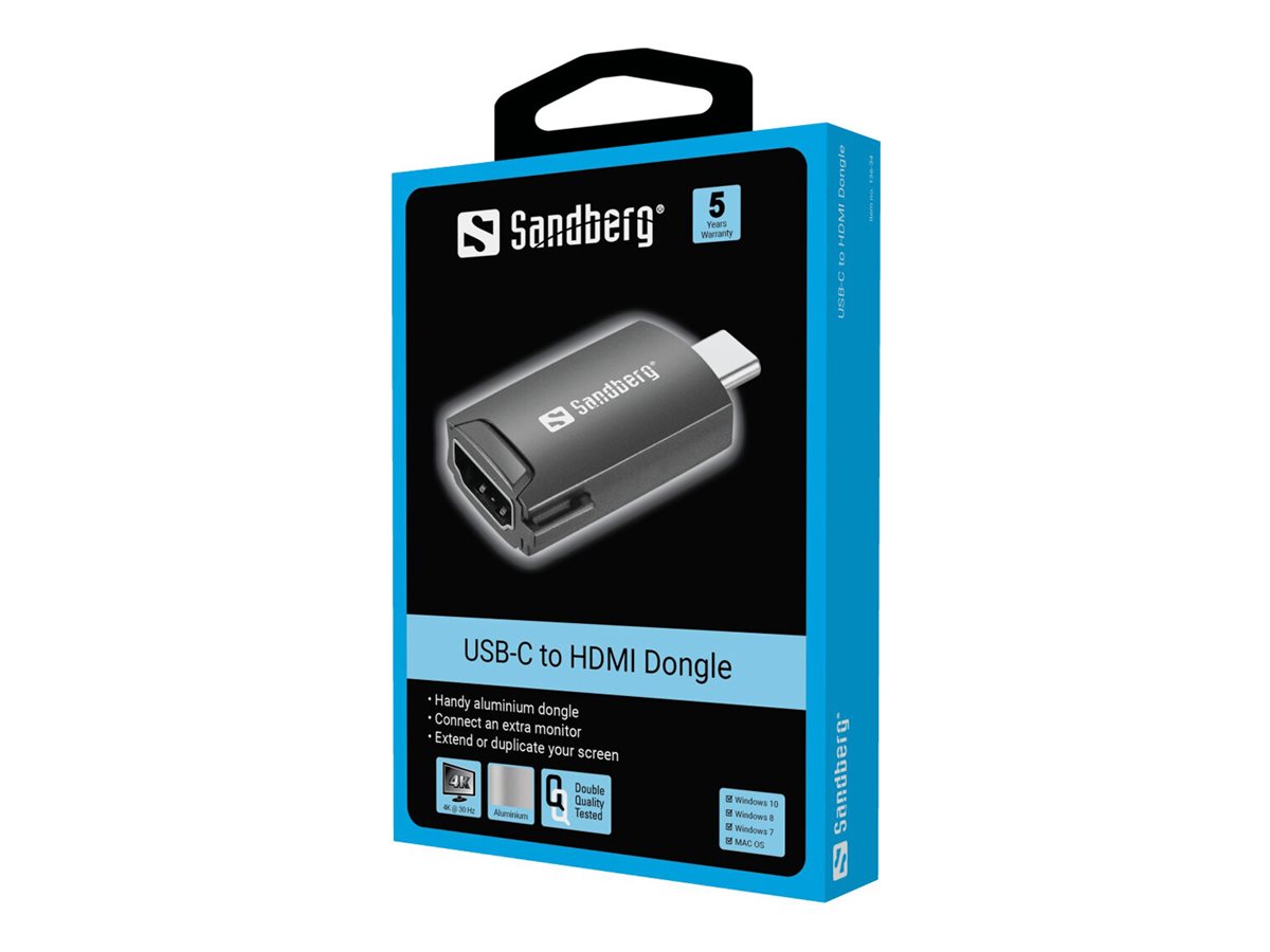 SANDBERG USB-C to HDMI 4K30Hz Dongle