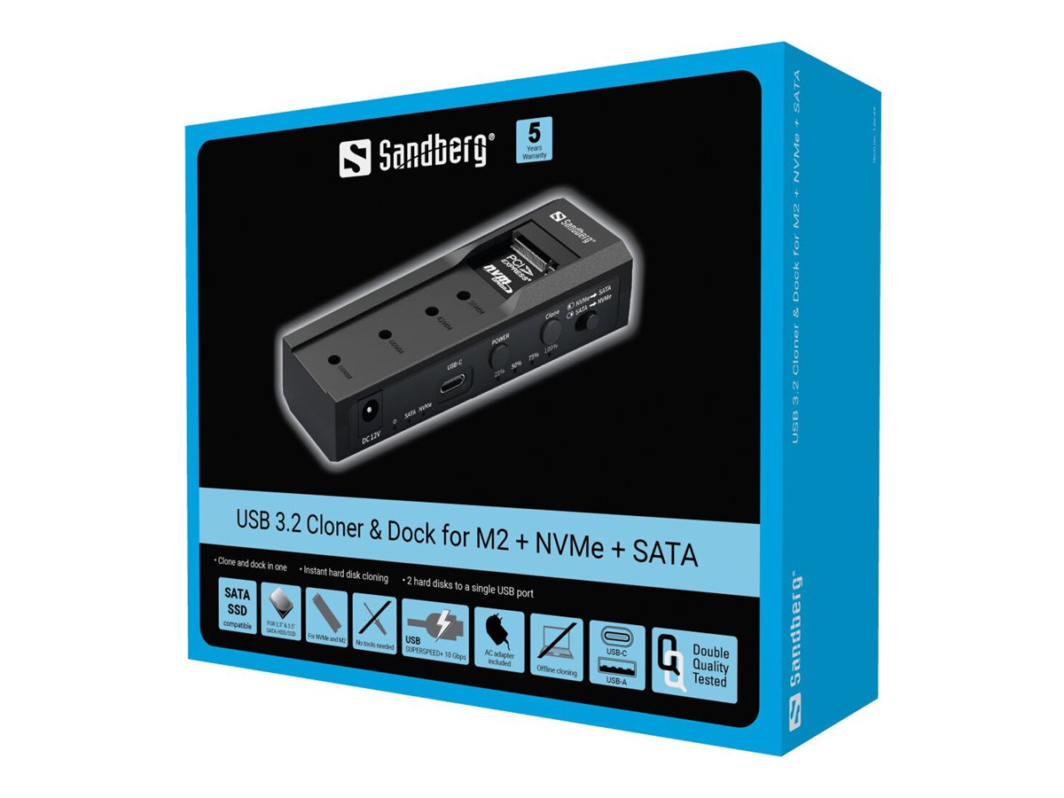 SANDBERG USB 3.2 Cloner and Dock for M2