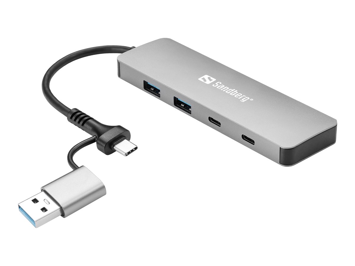 SANDBERG USB-C/A to 2xUSB-A+2xUSB-C Hub